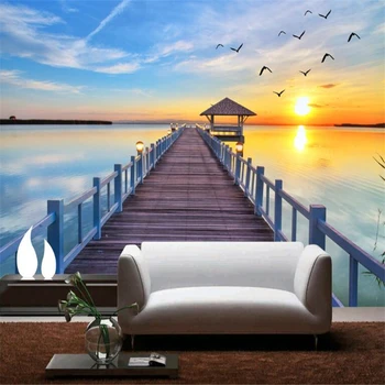 

beibehang papier peint Custom beautiful seascape living room background photo wallpaper wall sticker luxury adhesive wallpaper