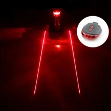 (5LED+2Laser) Retail free shipping factory Cycling Safety Bicycle Rear Lamp Bike Laser Tail Light Bicicleta Caution TL0006