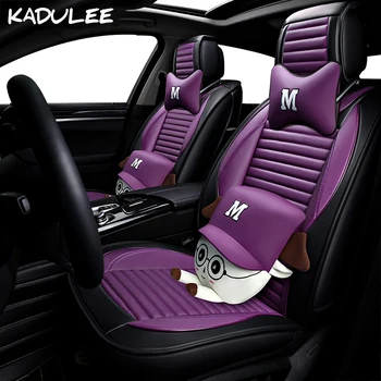 

KADULEE pu car seat covers for mitsubishi pajero mercedes cla peugeot 107 mazda cx 5 kia carens auto accessories car-styling