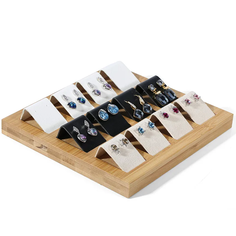 

Bamboo Wood Earrings Display Tray Earrings Display Stand Jewelry Display Tray