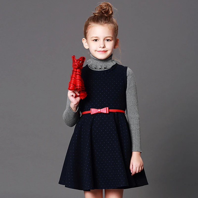 

SPSHOW Girls dresses spring and autumn 2018 new children's wear vest dress children princess little girl dress