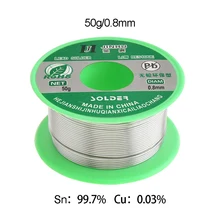 0.8mm 50g 99.7% Sn 0.3% Cu Lead-free Rosin Core Solder Wire with Flux and Low Melting Point for Electric Soldering Iron