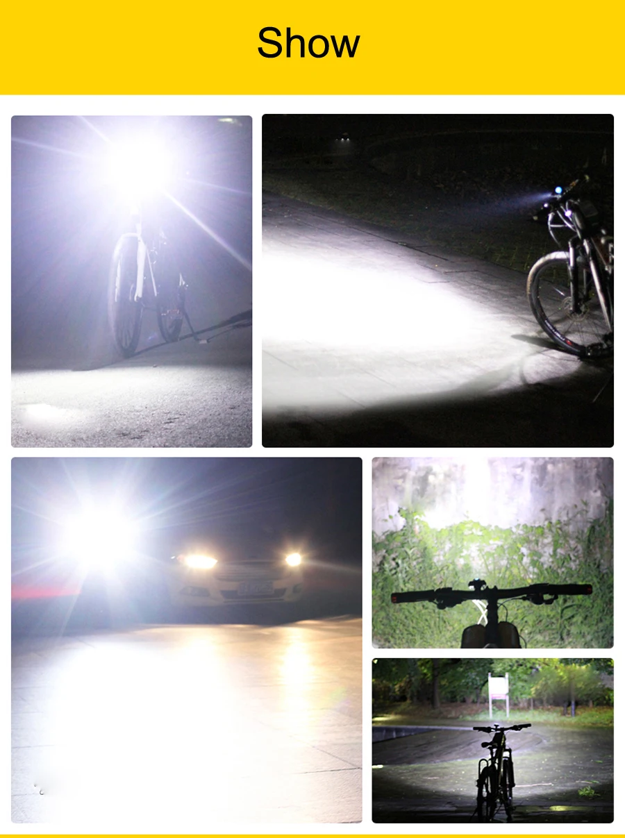 Clearance Bicycle Light Adjust Angle 3x XML-T6 LED 10000LM USB Rechargeable Power Bank Cycling Torch Bike Light Lamp Bike Accessories 4