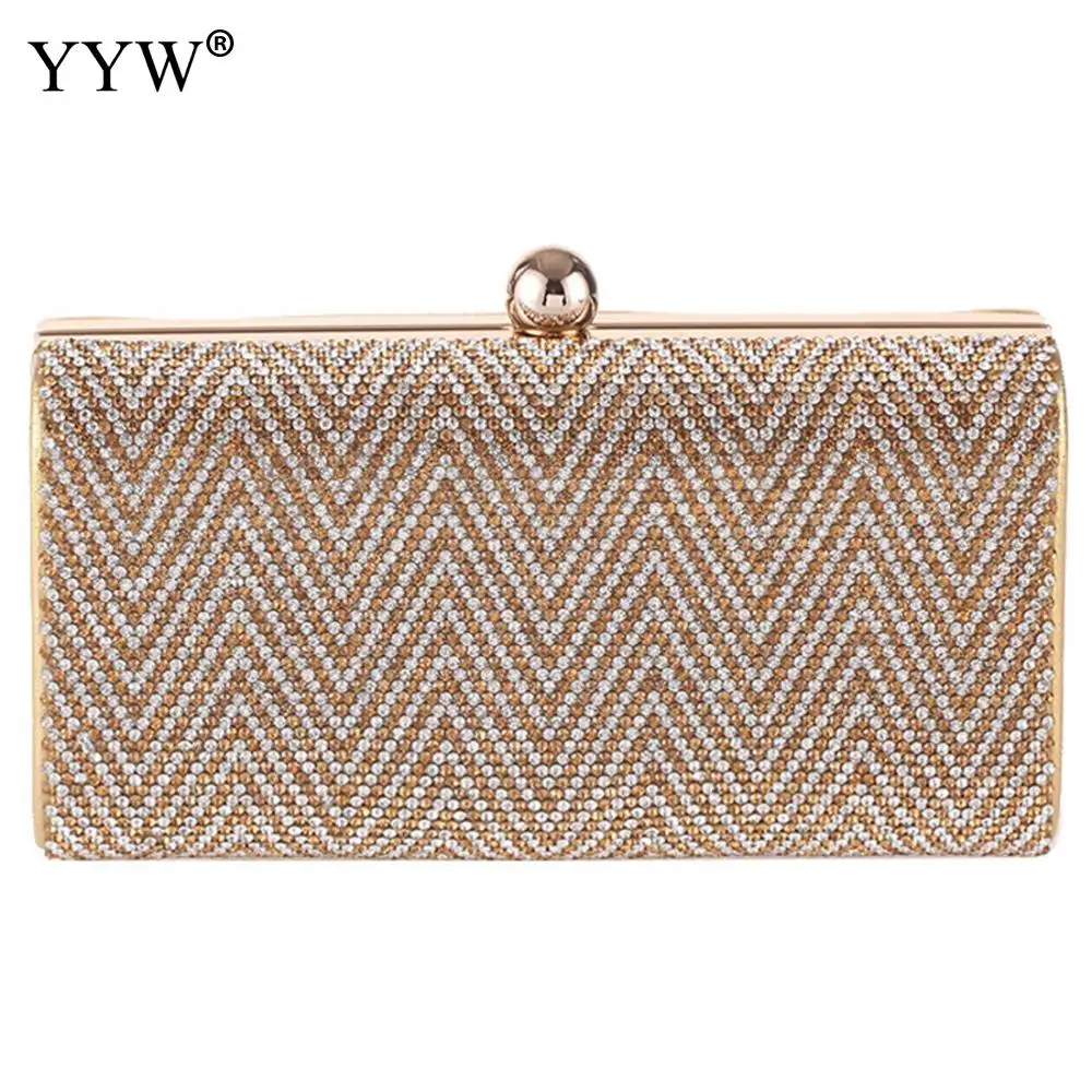 Luxury Rhinestones Clutch Bags Women Evening Bags Chain Shoulder Messenger Purse Wedding Bag Les