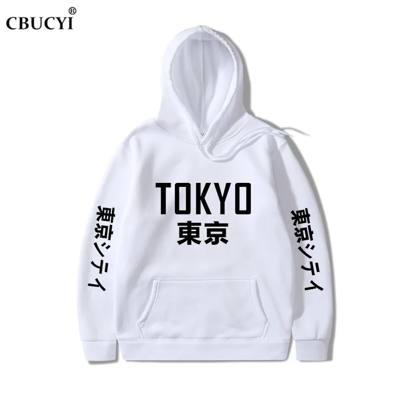 2019 New Arrival Japan Harajuku Hoodies Tokyo City Printing Pullover Sweatshirt Hip Hop Streetwear Men/Women Hooded Sweatshir