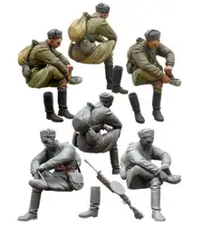 1/35 каучуковая фигурка красный армейский солдат в отдыха 1 шт. модельные комплекты