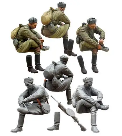 

1/35 Resin Figure Red Army Soldier in Rest 1pc Model Kits