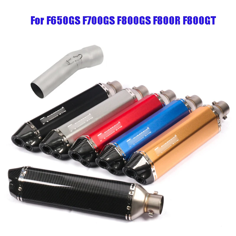 Motorcycle Exhaust System Tip Silencer Muffler Tail Pipe Link Connect Tube for BMW F650GS F700GS F800GS F800R | Автомобили и