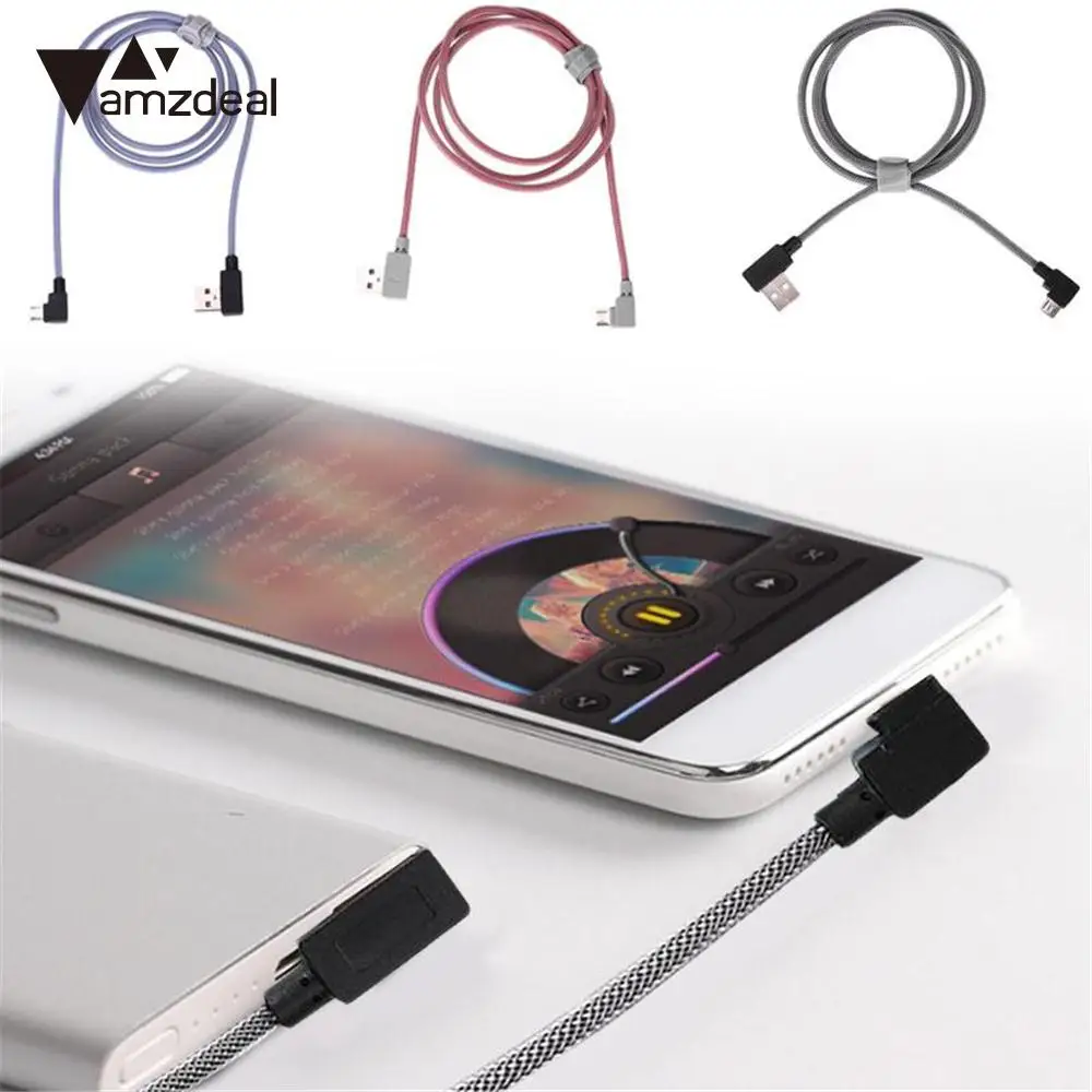 Amzdeal 1 м высокоскоростной нейлоновый Micro 5 Pin USB порт штекер данных кабель для