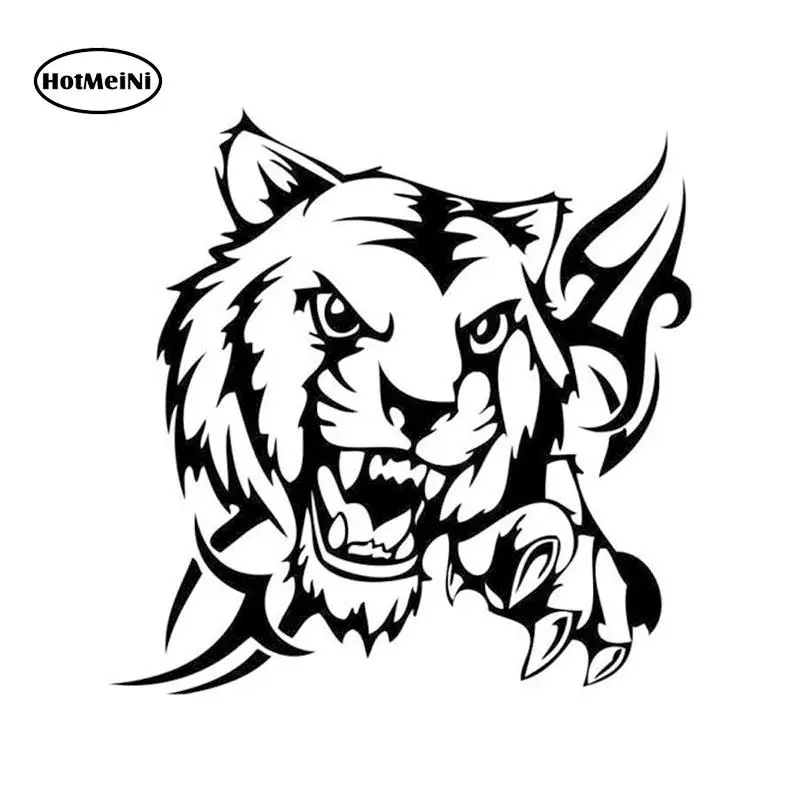 

HotMeiNi Tribal Tattoo Tiger Head Car Sticker Personality Car-styling Vinyl Decal For Car Window Bumper Laptop Kayak 15*15cm