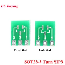 SOT23 SOT23-3 Turn SIP3 Double-Side Vire SMD Para DIP Adaptador Conversor Placa SOT IC SIP Soquete da Placa do PWB kit Diy