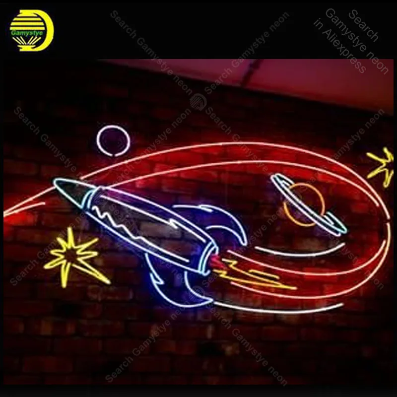 

Neon light Signs Rocket universe Neon Bulb sign Lamp Handcraft Beer PUB display Custom LOGO neon Letrero Neons enseigne lumine