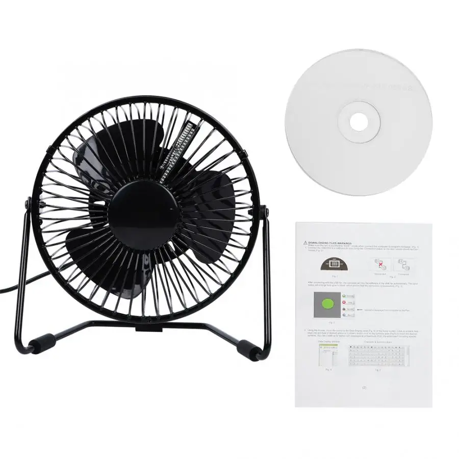 

Air Conditioner 360 Degree Rotation USB Programmable LED Desk Mini Fan RGB Table Cooling Fans Aire Acondicionado