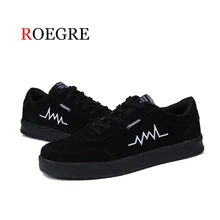 ROEGRE Brand Spring Summer Canvas Shoes Men Sneakers Low top Black Shoes Men’s Casual Shoes Male Fashion Sneakers Balack