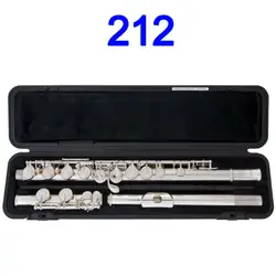 Япония профессиональная флейта 212 Посеребренная флейта инструмент промежуточных студент флейты 16 отверстия закрыть E кольцо для ключей