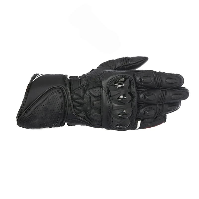 

2018 Black Long Leather GP R2 Motorcycle Gloves Racing Motorbike Cowhide GP Gloves guantes motocross