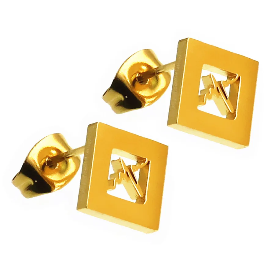 

Metal Earrings Stainless Steel Earrings Irregular ECG Pattern Earrings Trendy 2019 Fashion Gold Simple Minimalist for Women