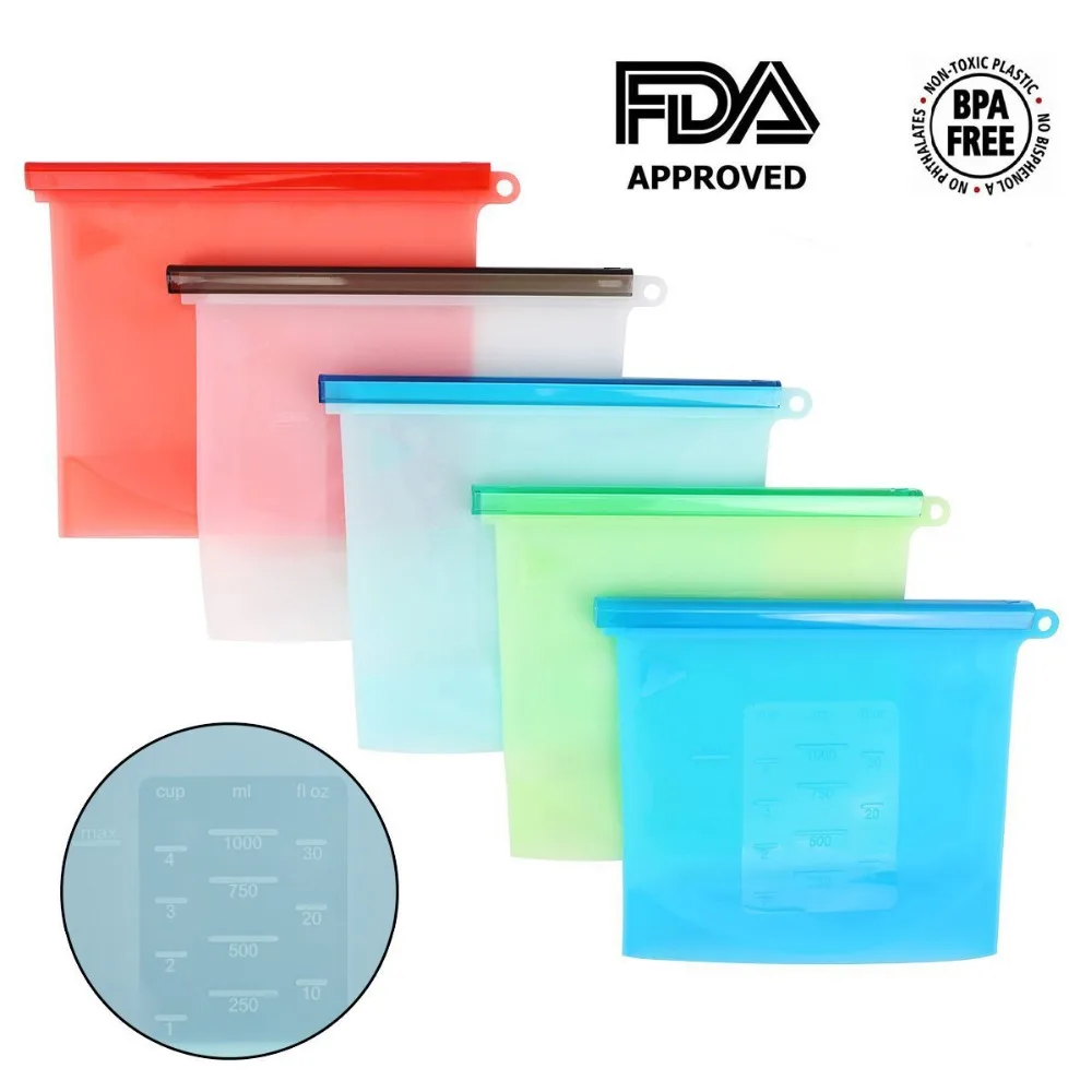 

1-1.5L kitchen organizer 1 kitchen organizer Food Grade Fresh Bags Kitchen Food Sealing Storage Bag home storage container