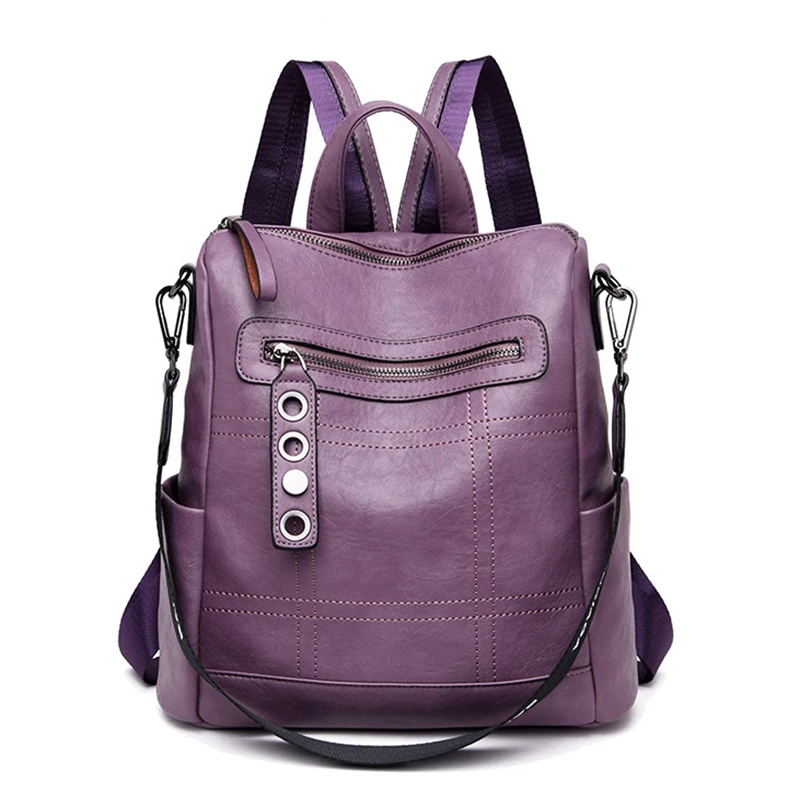 

Fashion Luxury Women Backpacks Leather Multifuction Travel Shoulder Bagpack Schoolbags Backpacks for Teenagers Girls School Bags