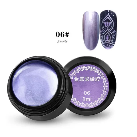 Effect Nail Gel Rose Gold Silver UV LED Draw Painting Stamping Nail Art Color Gel Polish Manicure Long Lasting Gel Vernish