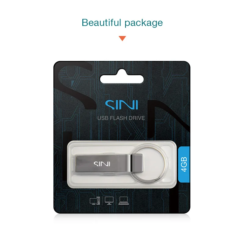 SINI S13 металлический USB флеш накопитель 4 ГБ 8 16 usb 32 Гб 64 128 2 0 cle карта памяти в