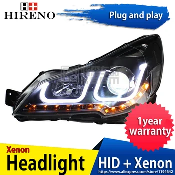 

Hireno Headlamp for 2010-12 Subaru Outback Headlight Headlight Assembly LED DRL Angel Lens Double Beam HID Xenon 2pcs