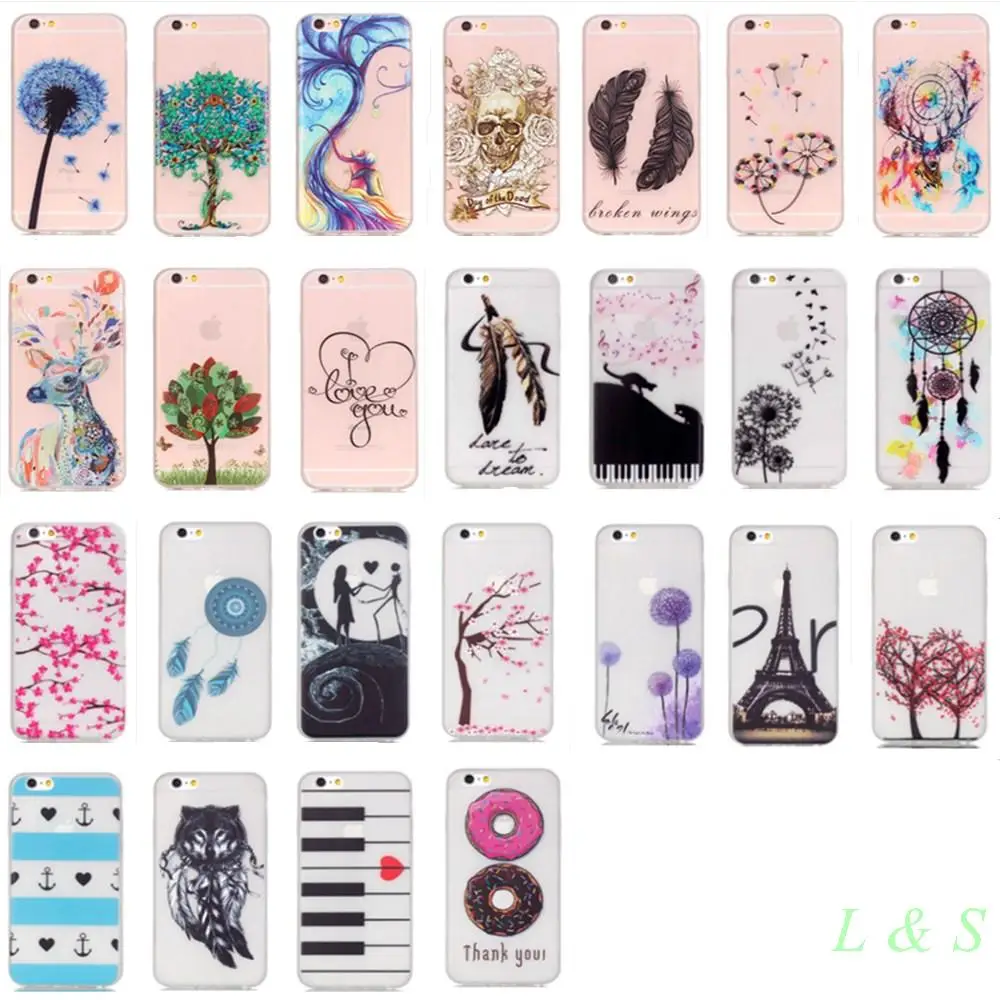 Световой окрашенные ТПУ Телефон чехол для Apple iPhone SE 5 5S 6 S 7 s 8 плюс ультра тонкий