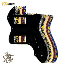 Pleroo Guitar Parts pickguard For Fender Classic Series '72 Telecaster Tele Thinline Guitar With PAF Humbucker Replacement fender squier classic vibe tele thinline mn natural