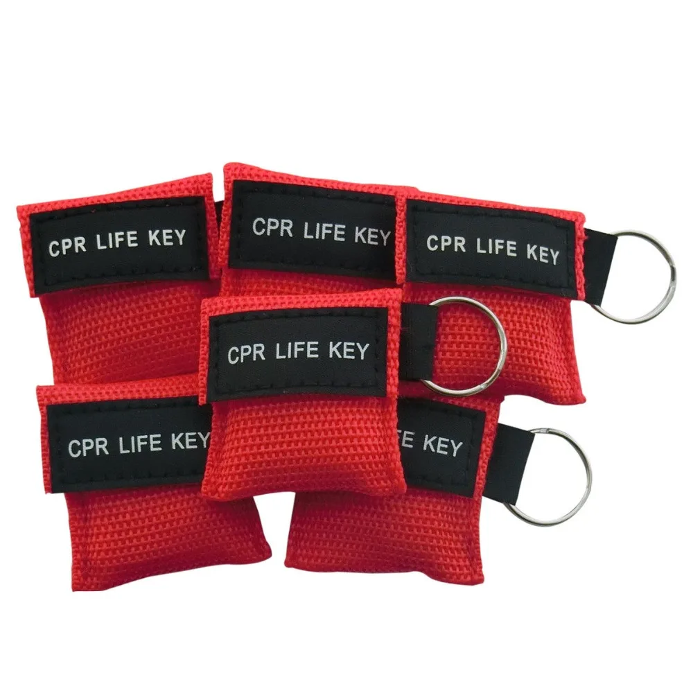 2pcs/lot Cpr Resuscitator Mask With CPR LIFE KEY Face Shield Swimming