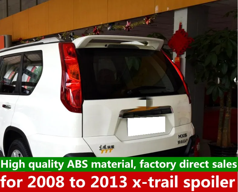 Высококачественный АБС-пластик, автомобильный спойлер для 2008-2013 x-trail x trail, задний оконный спойлер на крышу для nissan x-trail от prime