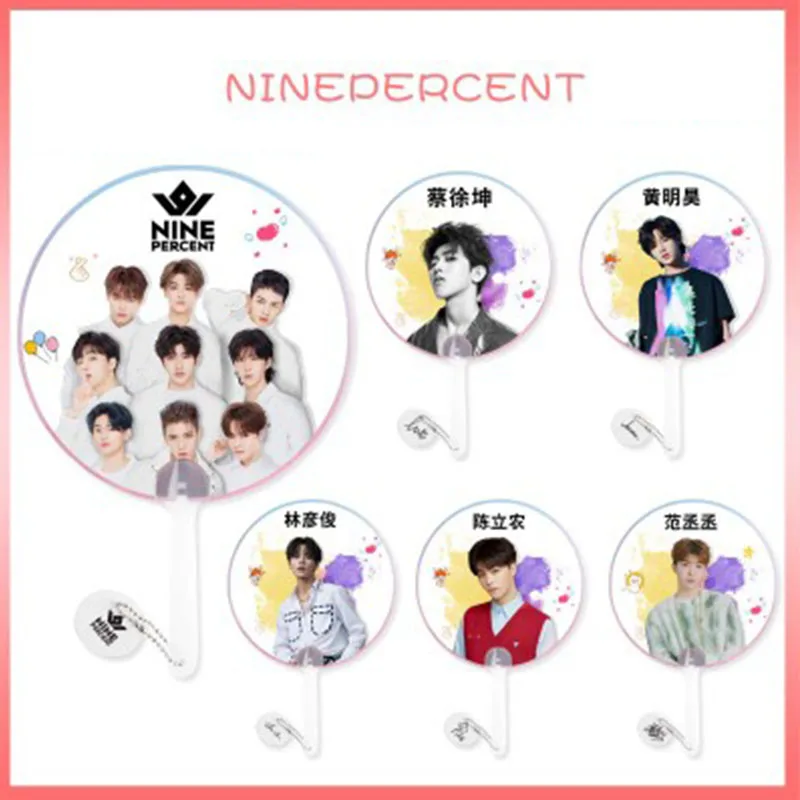 

NinePercent Transparent PVC Round Hand Fan Party Decoration Gift Summer Fans Collection LX226