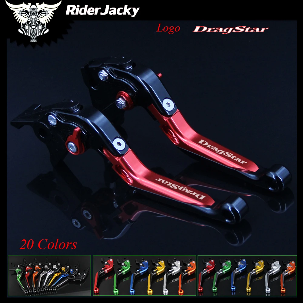 

Riderjacky Red+Black For Yamaha XVS1100 DRAGSTAR 1999-2004 2003 Adjustable Folding Extendable Motorcycle Brake Clutch Levers