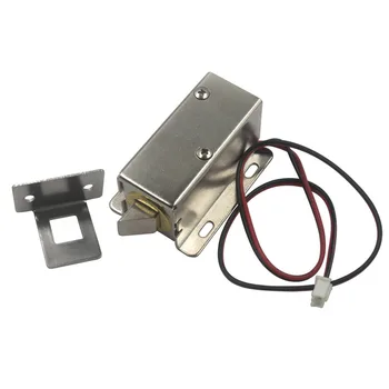 

Copper core 12V Cabinet Door Electric Lock Assembly Solenoid, Lock Tongue to the Right, With Lock Buckle