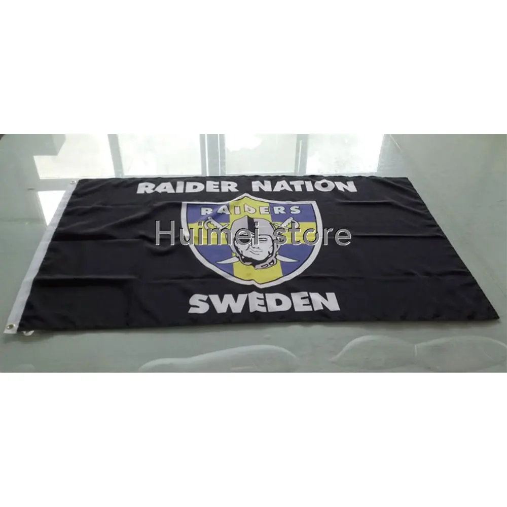 90x150 Cm Kustom RAIDER BANGSA Bendera Swedia Flag Banner POLYESTER