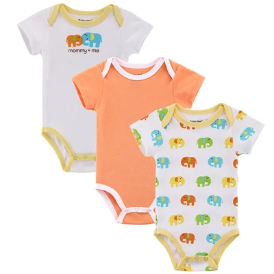 3pcs/lot Baby Rompers Новорожденные Rompers с коротким рукавом Хлопок Baby Boy Девушка Rompers Одежда для новорожденных - Цвет: 3075135