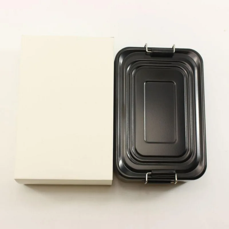 De aluminio de la caja de almuerzo de aluminio portátil al aire libre militar de la caja de almuerzo de cocina utensilios de cocina caza supervivencia contenedor