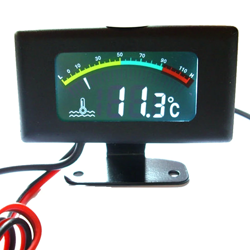 

DC 9V-36V Universal Digital LED Water TEMP Temperature Monitor Meter for Car -10C~+110 Celsius with Teperature Sensor