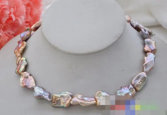 

song voge gem nanJ2332 lavender multicolour baroque KESHI REBORN PEARL NECKLACE
