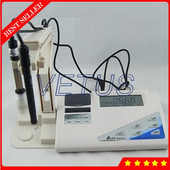 

AZ86555 Ph controller price with pH/ORP/Cond./TDS/Salinity printer,Industrial desktop pH acidity tester