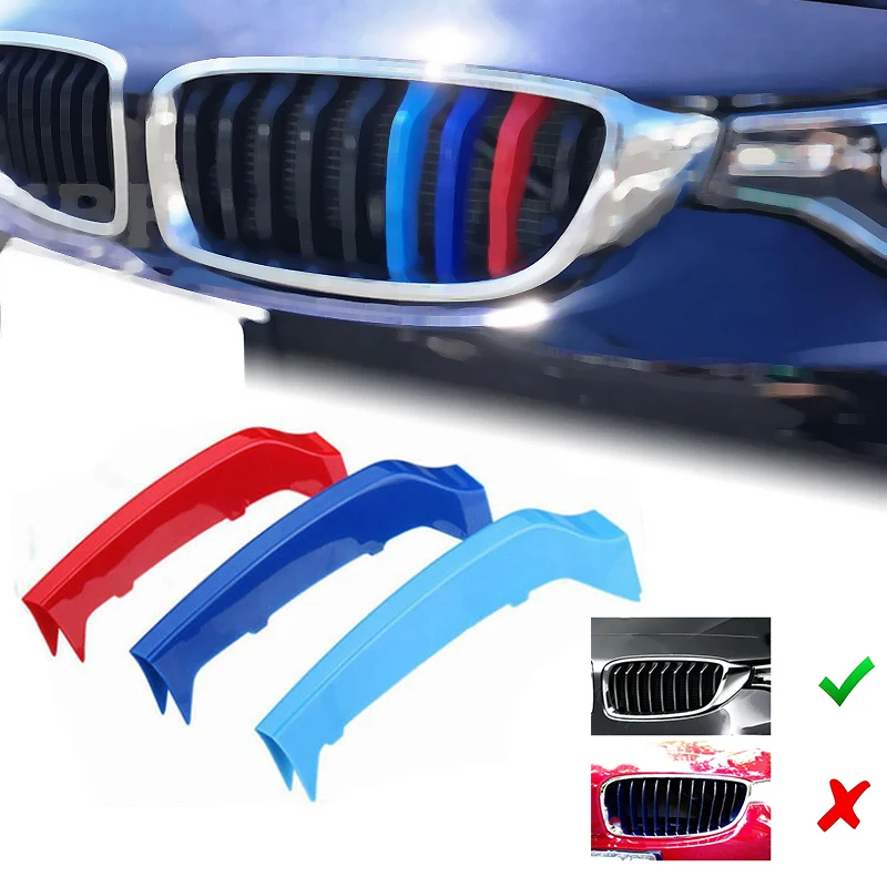 

Style For BMW 4 Series Replaces Front Insert Moulding Grill Bar cover Auto Vehicle Decal Strip 3pcs ABS Kidney