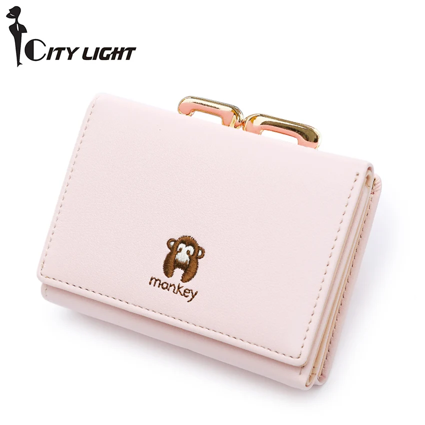 

New arrival women wallets Purse short design simple Mini thin student money Clip Wallet clutch