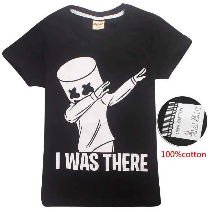 

Marshmello Dj Music Kid T Shirt Children 2019 Summe 100%cotton Girls Top Baby Tshirt Boys Clothes