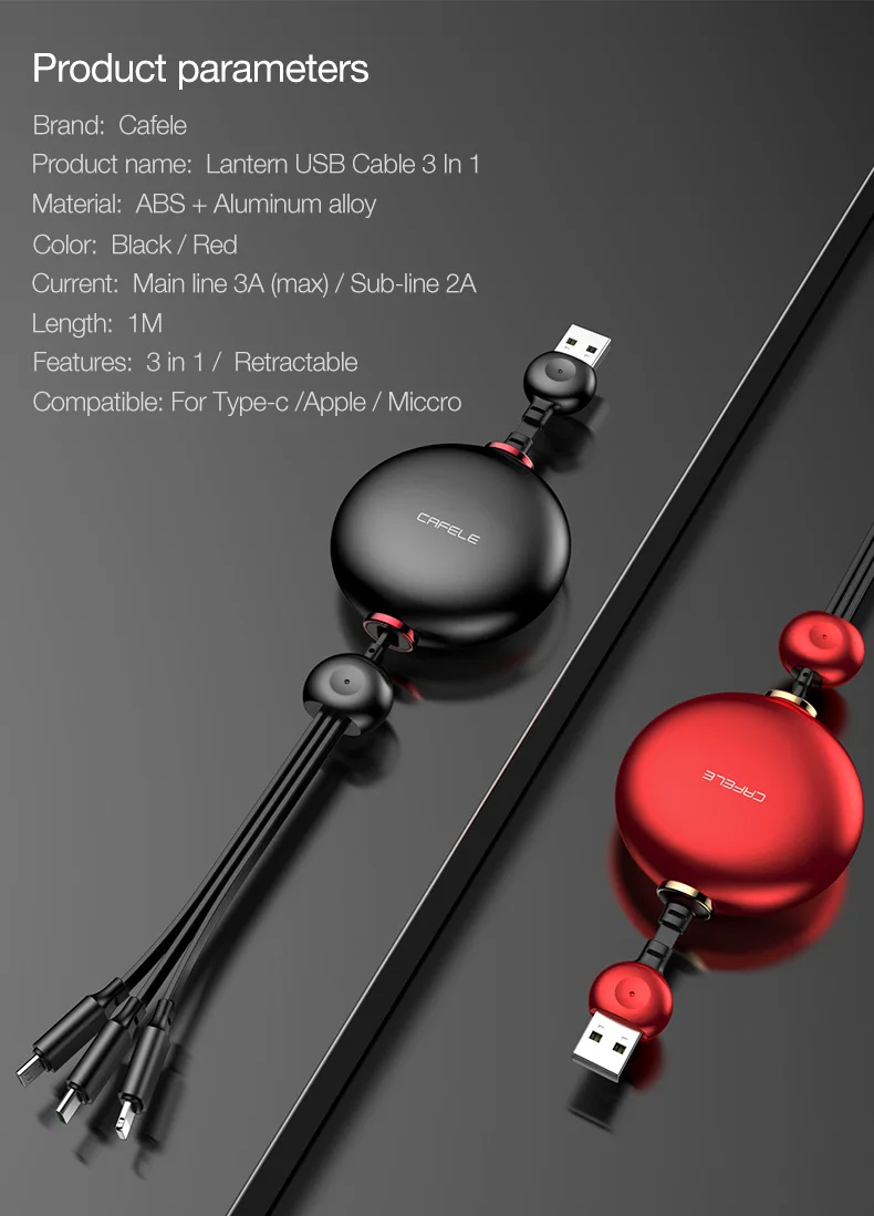 3 in 1 Retractable cable for iphone huawei xiaomi samsung   (14)