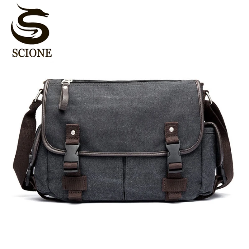 Bolso de hombro Vintage para hombre, bolso cruzado de viaje, bolso de mensajero de lona informal, bolso multifunción para ordenador portátil, bolso escolar Bolso de hombro Vintage para hombre, bolso cruzado de viaje, bolso de mensajero de lona informal, bolso multifunción para ordenador portátil, bolso escolar