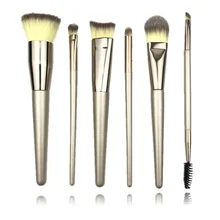 

ALYAN Champagne handle 6 makeup brush set Give a beautiful makeup egg puff Makeup tools set