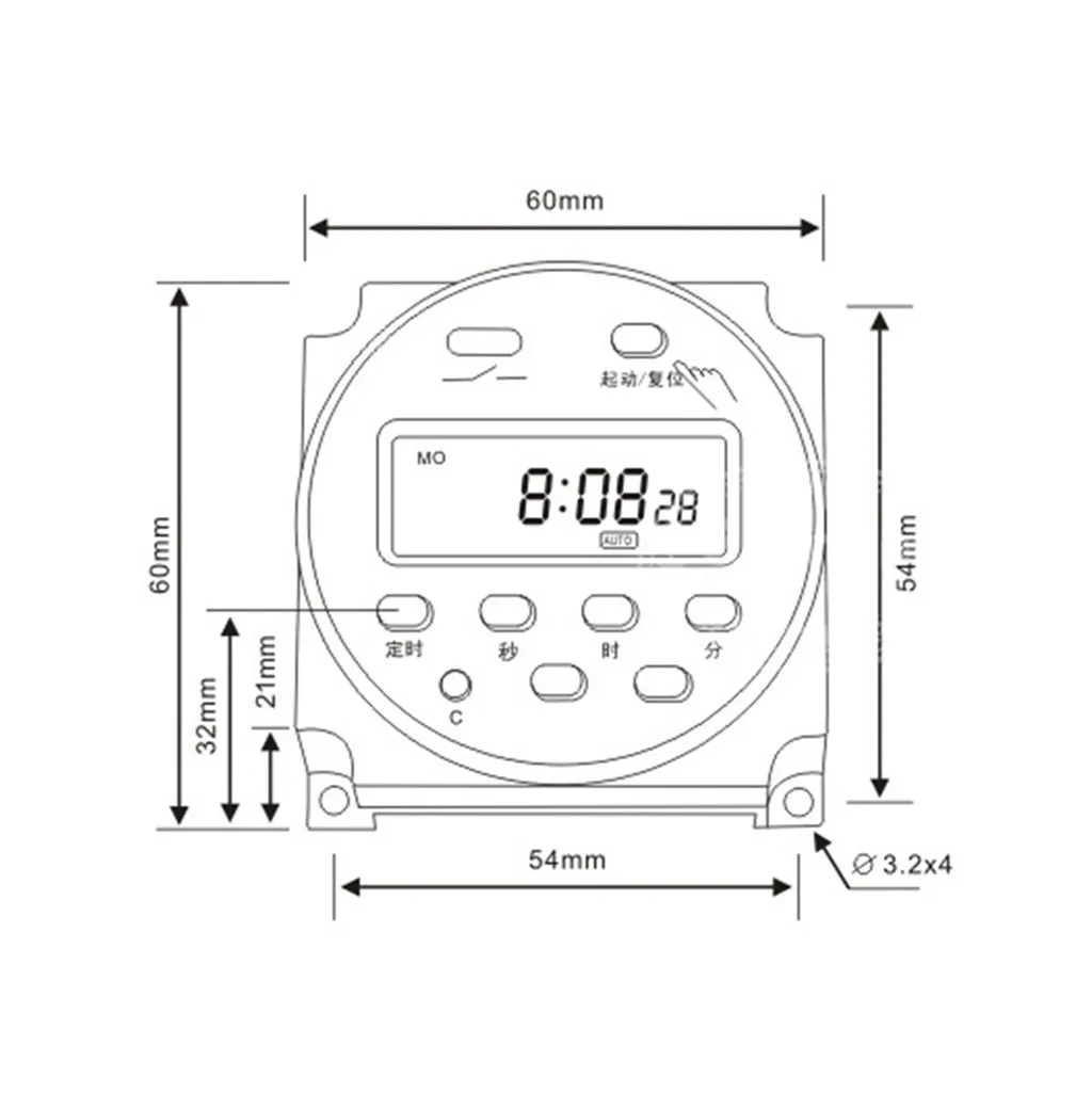 OKtimer DC 12 В/220 В цифровой ЖК-таймер питания еженедельно 7 дней программируемый реле времени 8А до 16А таймер 10A мини@ 15