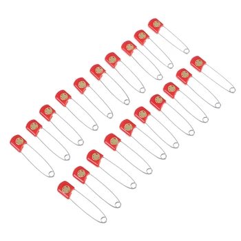 

20Pcs/lot DIY Safety Pins Findings Safe Secure Clips for Baby Care Shower Cloth Diaper Pins Brooch Holder Red Color