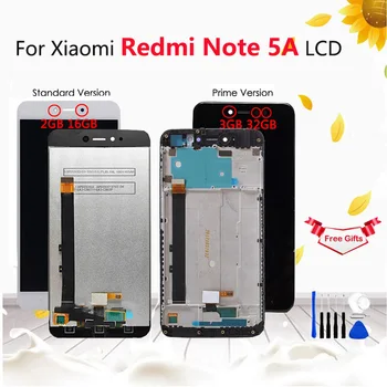 

For Xiaomi Redmi Note 5A(2GB) LCD Display Touch Screen Digitizer Assembly+frame For Redmi Note 5A prime (3GB)+Free tool