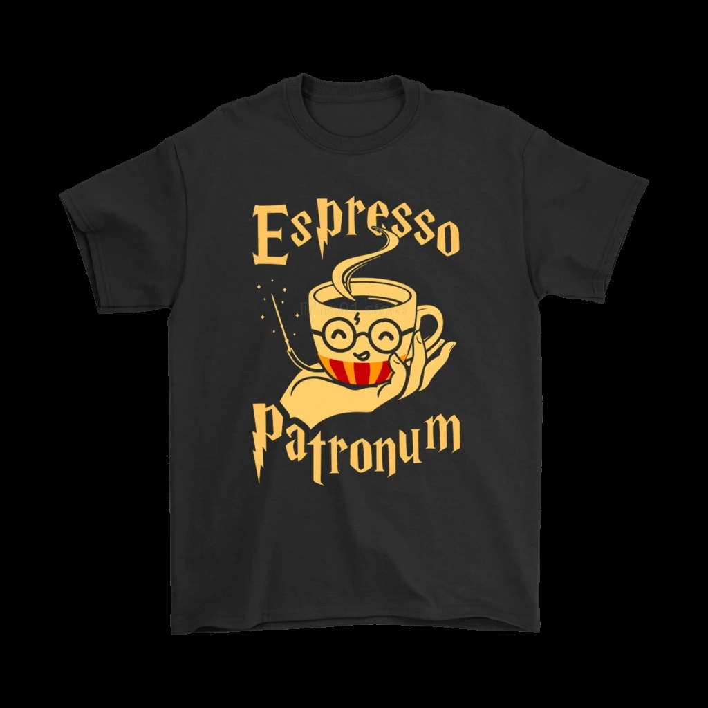 

Gildan Brand Espresso Patronum harry Coffee Patronus T-Shirts 2019 Summer Men's Short Sleeve T-Shirt