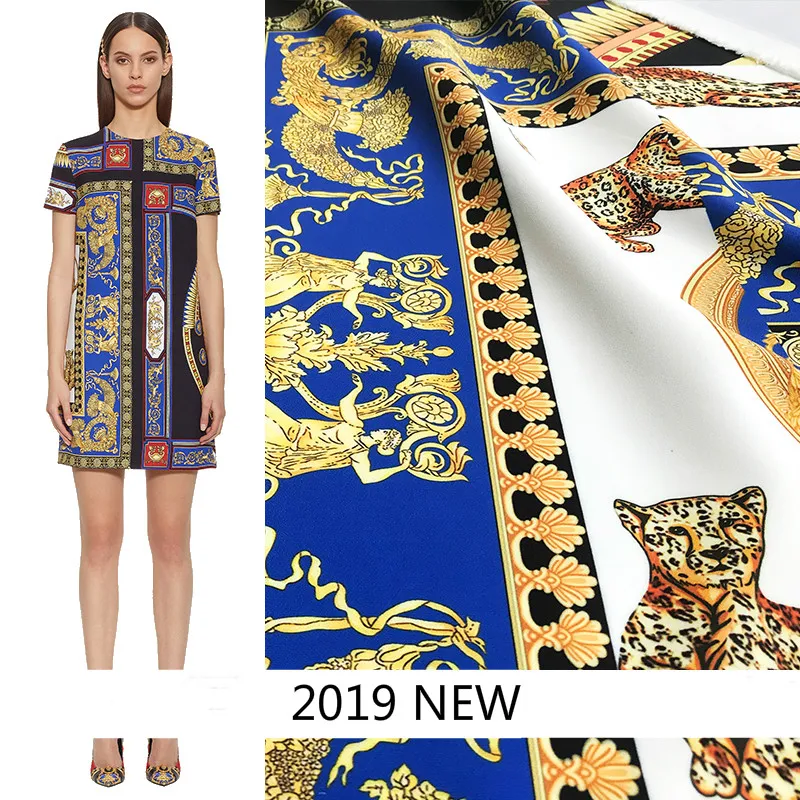 

New printed polyester fabric for dress autumn and winter boutique twill windbreaker fabric handmade DIY custom clothing fabric